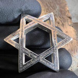 Pingente Estrela de Davi com Salmos 23